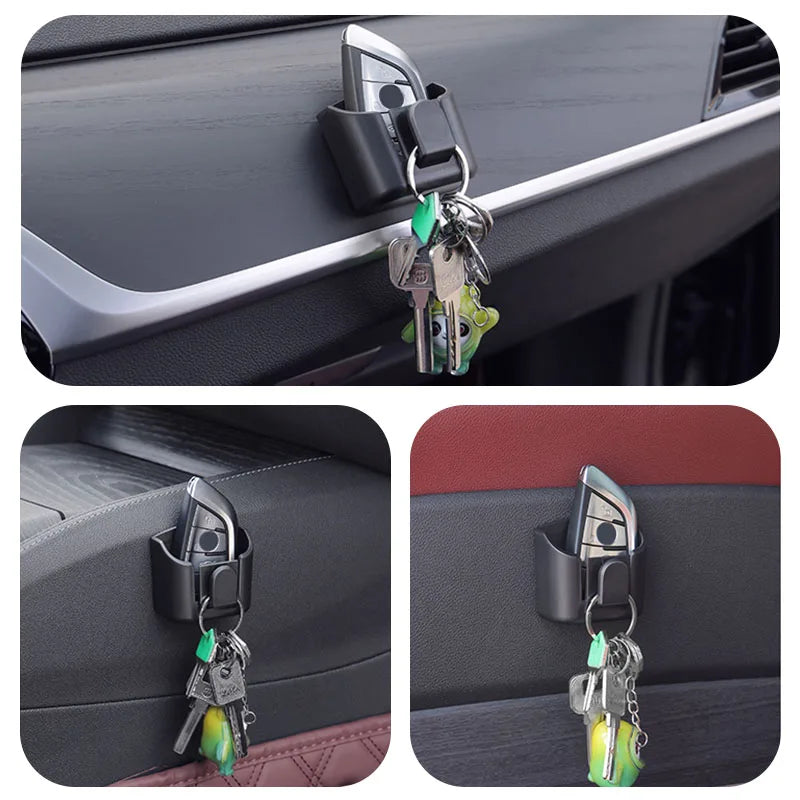 Car Key Storage Box Organizer Auto Dashboard Sunglasses Card Holder Clip Interior Accessories For Audi Dacia Jeep KIA Skoda Ford