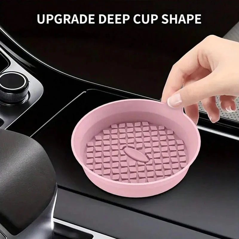 2 pieces of car coasters, water cup holders, anti slip pads, universal anti slip embedded interior accessories for cars, suitabl