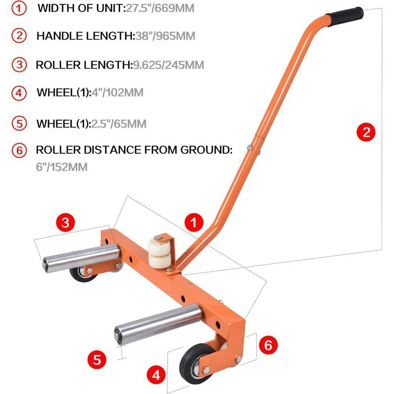 Manual Tire Trolley Small Truck Mover Auto Repair Auxiliary Trolley Tire Fixation Shifter Tire Dismantling and Handling Vehicle