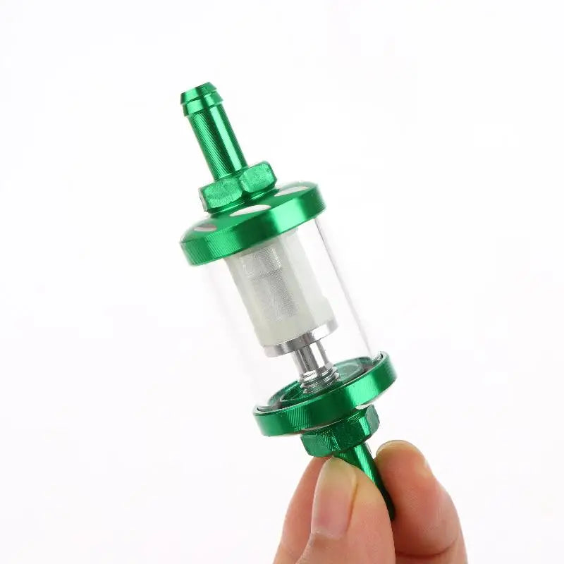 Universal Motorcycle Fuel Filter 8mm Engine Inline Carb CNC Fuel Gas Filter Motor Oil Filters Off Road ATV Accessories