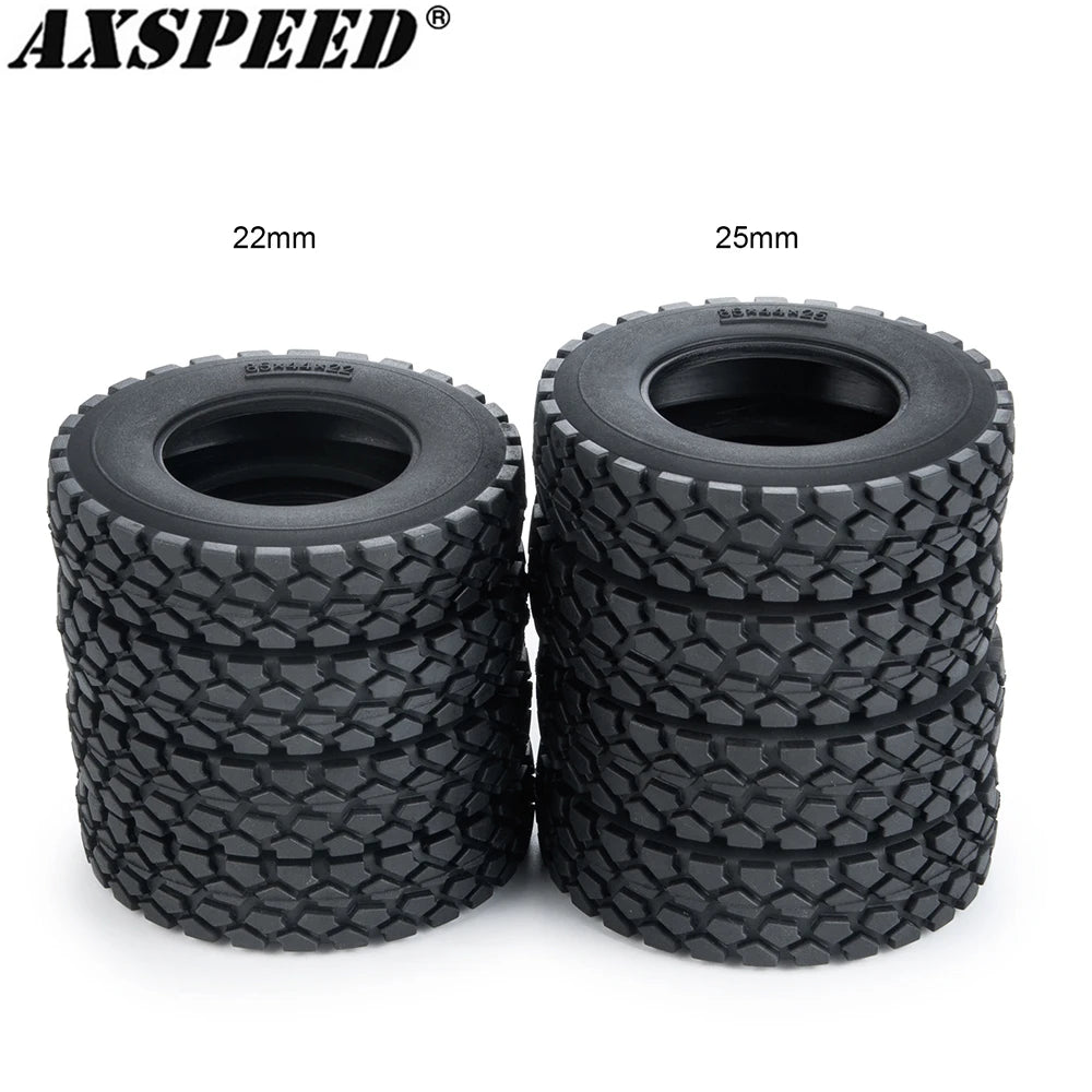 1:14 Tamiya Rubber Tyre Wheel Tires 22/25mm for 1/14 RC Rock Crawler Tamiya Trailer Tractor Truck RC Car Wheels Parts