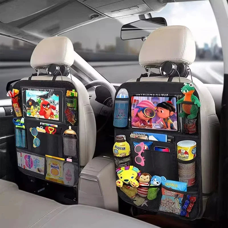 Car Seat Organizer Multi-functional Oxford Fabric Car Back Multi Pocket Storage Bag with Tablet Holder Car Interior Storage