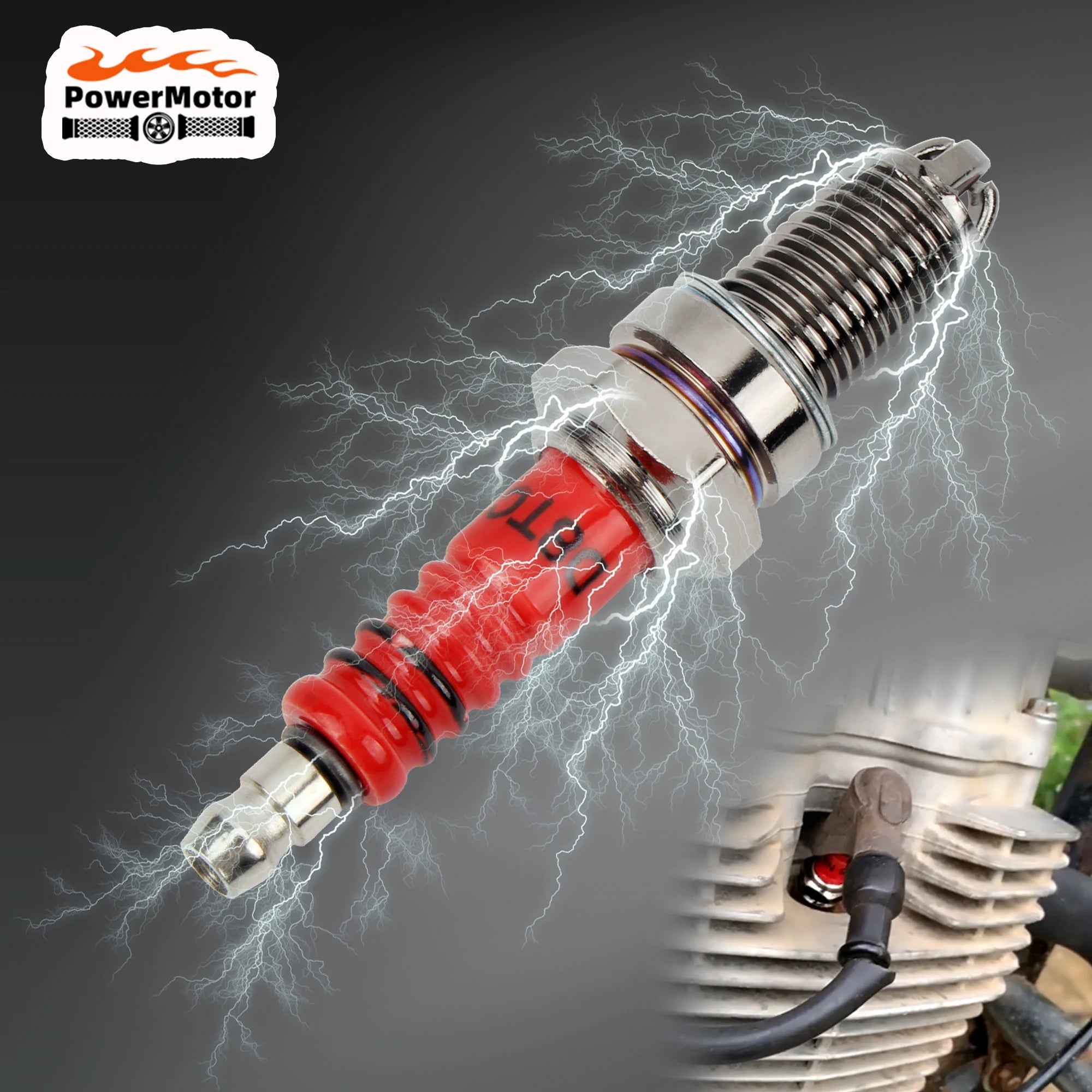 Motorcycle Racing Spark Plug 3 Triple Electrode D8TC For GY6 CG 50 70 110 125 150CC Atv Scooter Motocross Ignition Modifications