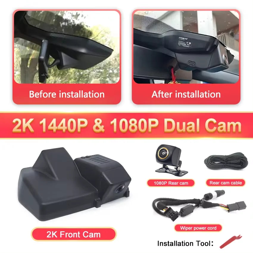 Dash Cam 4K for VW Volkswagen ID.3 ID3 GTX Convertible Cabriolet Hatchback 2022 2021 2020,Plug and Play Dashcam For Cupra Born