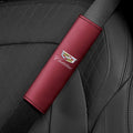 Car seat belt Leather Safety Belt Shoulder Cover Breathable Protection Seat Belt Padding Pad Auto Interior For Cadillac accessor