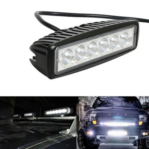 18W 6 LED Car LED Work Light DRL Spotlight High Bright Waterproof Auto Offroad SUV Truck Headlights Driving Lamp 12V