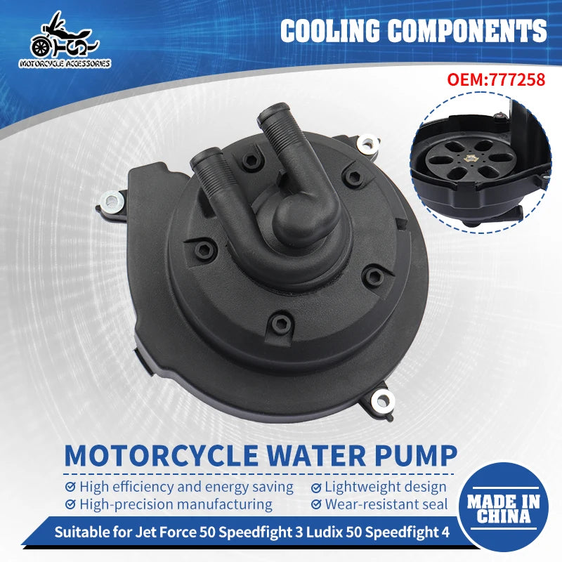 SJ 777258 Motorcycle Engine Parts Are For Peugeot Jet Force Speedfight Ludix 50 High Load Bearing Scooter Water Pump Assembly