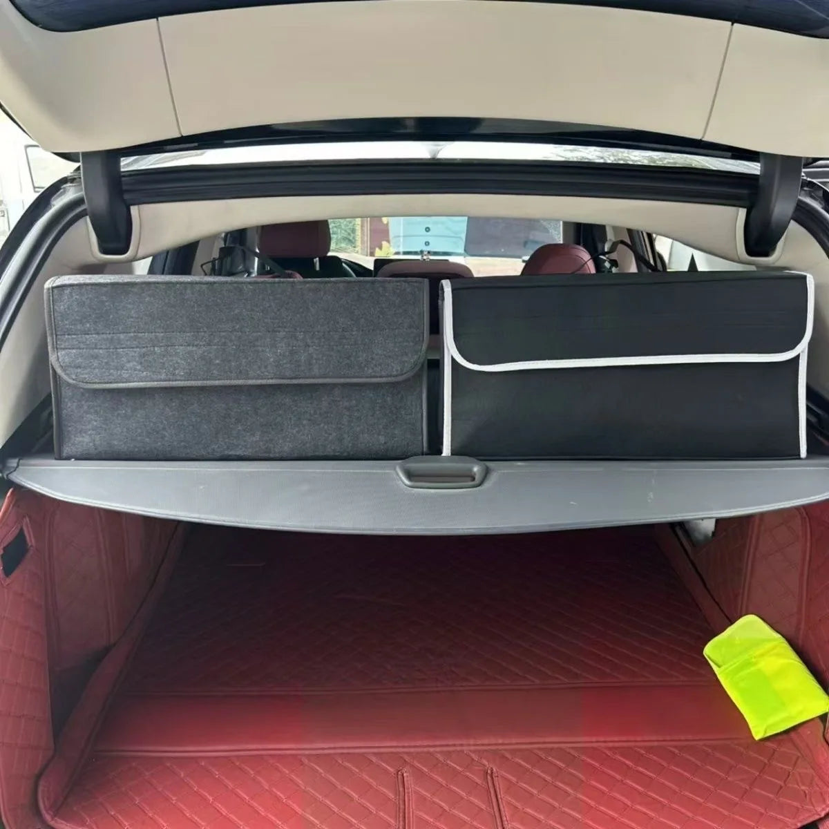 Car Trunk soft Organizer Felt Storage Box Accessories Large Anti Slip Compartment Boot Storage Organizer Tool Car Storage Bag