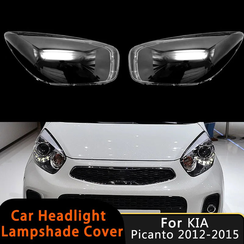 Car Head Lights Cover For Kia Picanto TA Moning 2011-2017 Headlight Housing Cap Accessory Headlamp Auto Transparent Light Shell