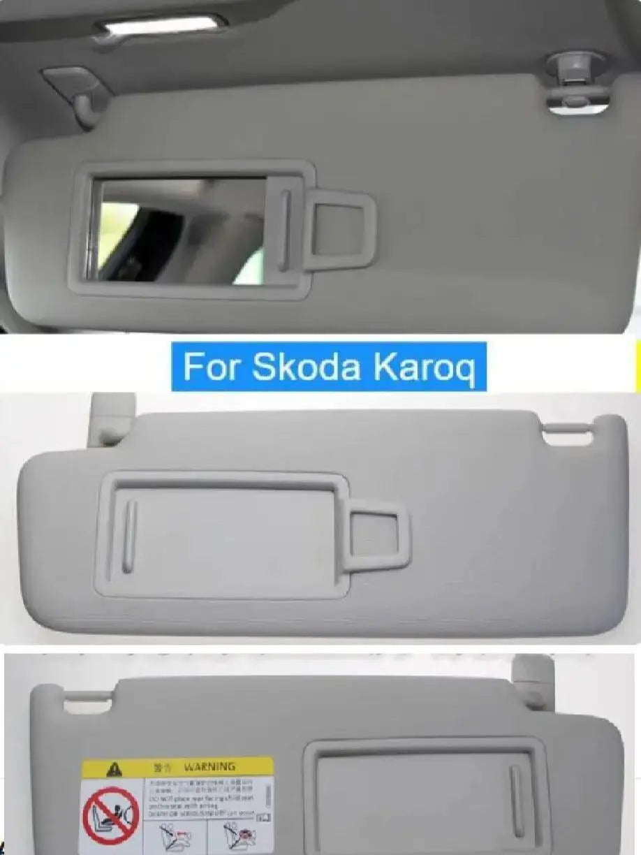 For Skoda Karoq  2015 2016 2017 2018 2019 2020 2021 2022 Interior Sunvisor With Mirror Front visor assembly  Car accessory