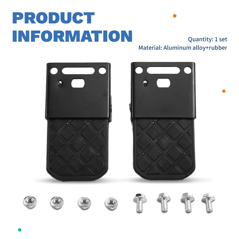 2 estribos plegables antideslizantes para caja de camioneta, parachoques de remolque de barco y escalera de portón trasero de camioneta, piezas exteriores de RV