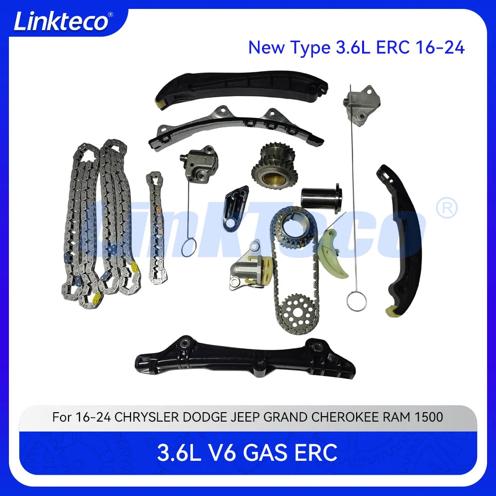 Engine Timing Chain Kit Fit 3.6 T L V6 GAS ERC For 16-24 Chrysler Dodge Durango JEEP Grand Cherokee Wrangler RAM 1500 3.6L 3.6T