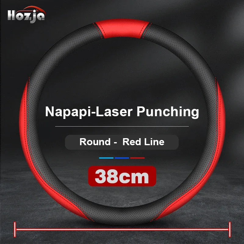 Large Size Bus Truck Steering Wheel Cover Leather Braid Cover for MAN TGS TGX E TGE CIT TGL TGM Auto Interior Accessories