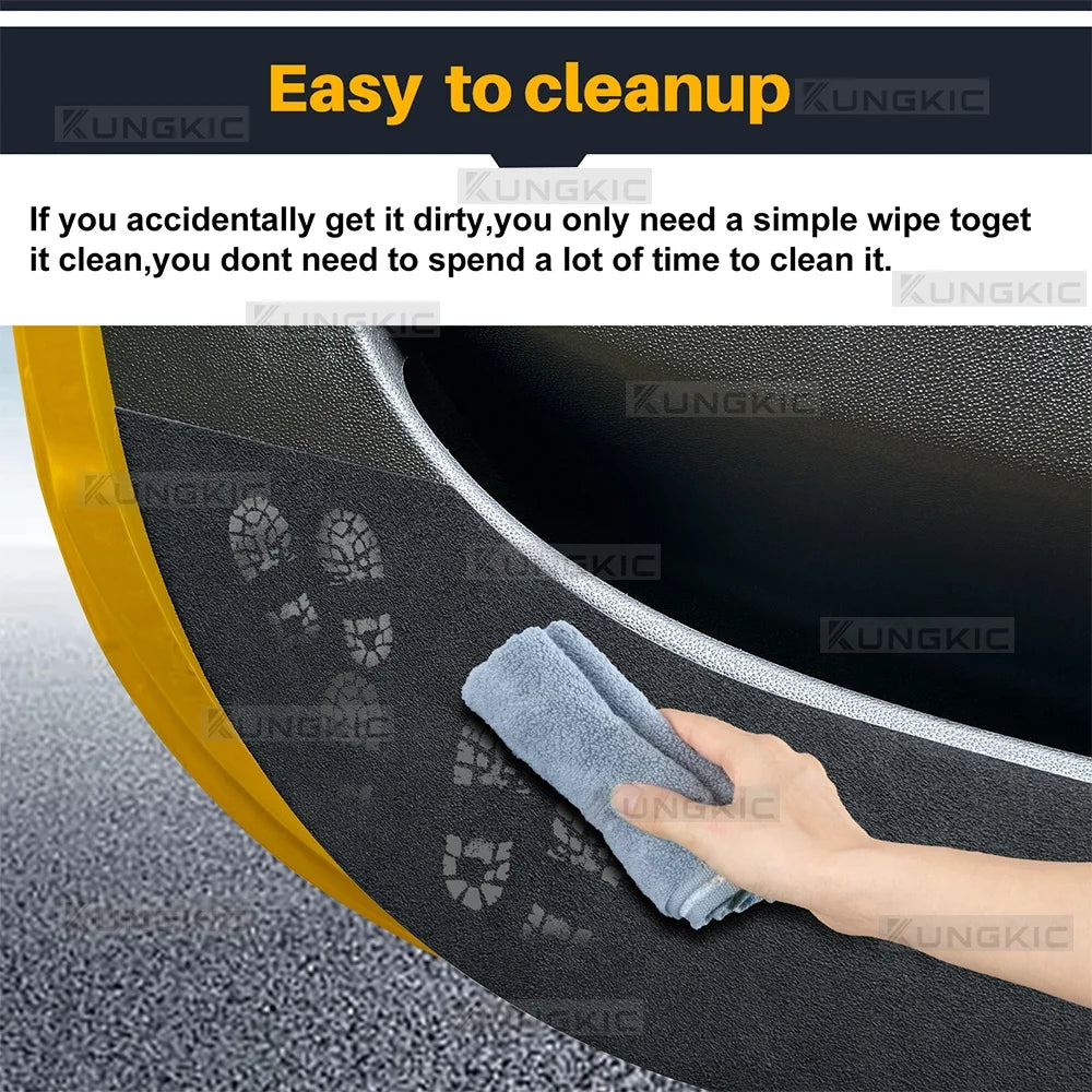 For Fiat 500/500C 2008-2024/500E 2012-2019/Abarth 595 695 2012-2024 Door Anti-kick Pad LHD RHD Car Mat Interior Trim Accessories
