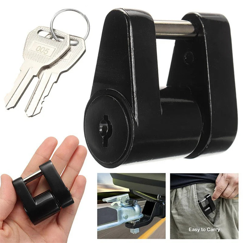 Accesorios para remolques transfronterizos, cerradura de remolque pequeña de 1/4 de pulgada, conector de gancho de remolque, cerradura, conector para camión RV, accesorios para camiones
