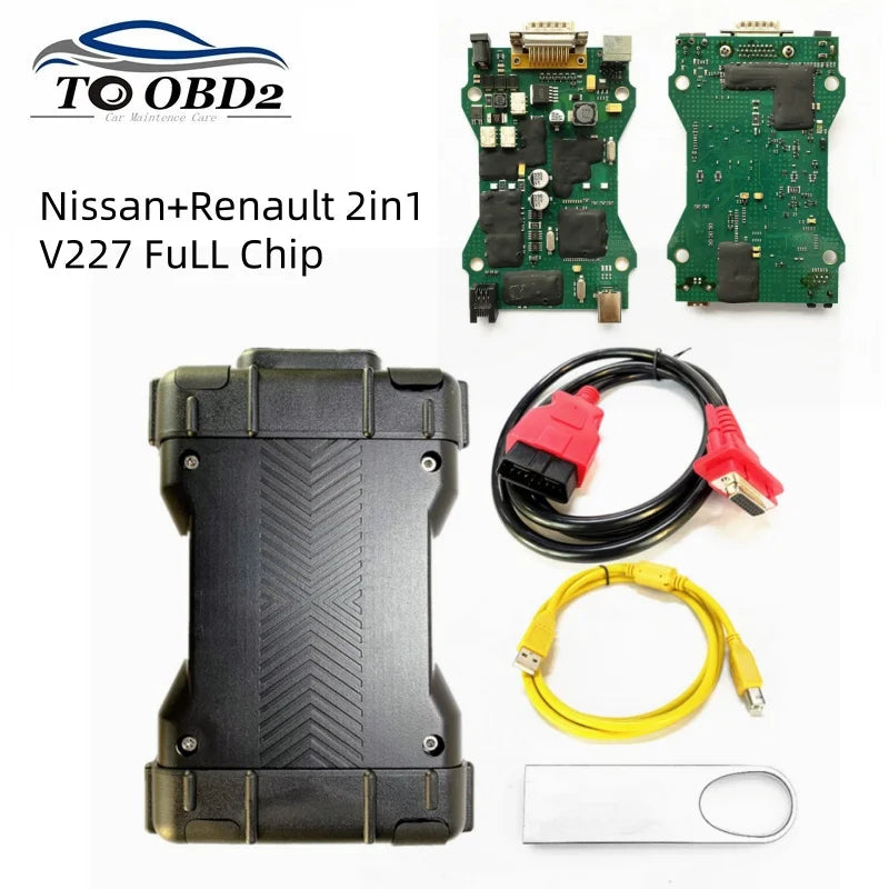 Newest 2 IN 1 for Renault 2in1 For Nissan V227 ECU Coding Programming Multi Service Function Car Diagnostic Tool