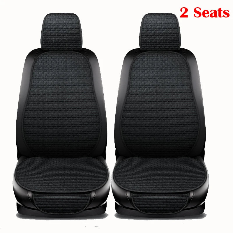 Car Seat Cover Accesorries Flax Summer Protect Cushion Protector Front Rear Full Set Vehicle Supplies Auto Interior Universal