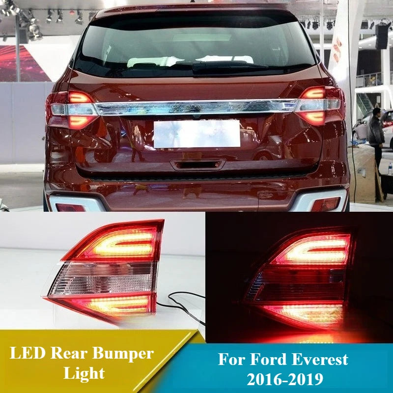 Car LED 12V Taillights for Ford Everest 2016 2017 2018 2019 Auto Rear Running Lamp Brake Reverse Dynamic Turn Signal Tail Lamp