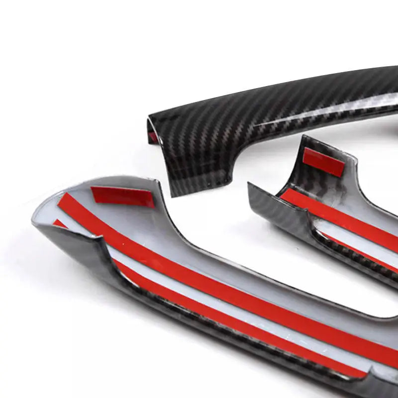 For Audi A3 8V 2014 2015 2016 2017 2018 2019 2020 Car Accessories Interior Carbon Fiber Door Pull Handles Cover Trim