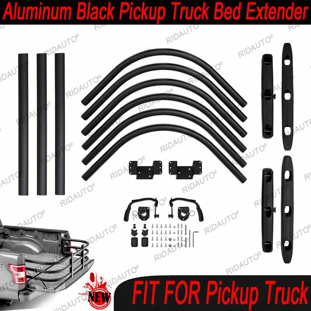 Truck Bed Extender Aluminum Tailgate Extender Adjustable Length Fits For F150 TUNDRA RAM Tacoma Ranger DMAX HILUX Pickup