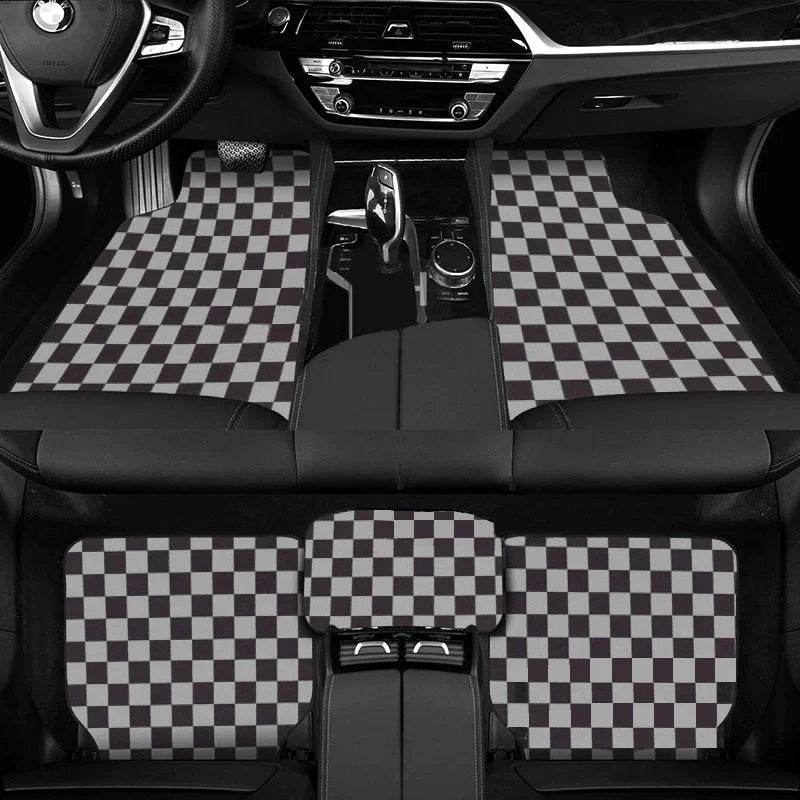 Automobile universal floor mat checkerboard floor mat mosaic grid car floor mat wear-resistant and anti slip floor mat parts