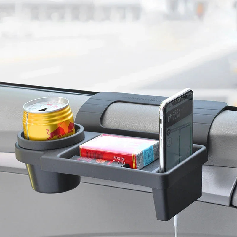 Multi-Functional Car Organizer Box Hanging Storage Rack with Cup Holder Vehicle Interior Accessories Side Door & Window Pockets