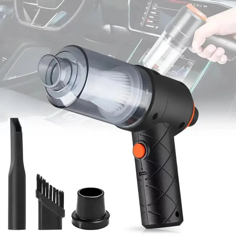 Portable Car Cordless Vacuum Cleaner with Large Suction Handheld Dust Collector Mini Dust Blower for Household Cleaning