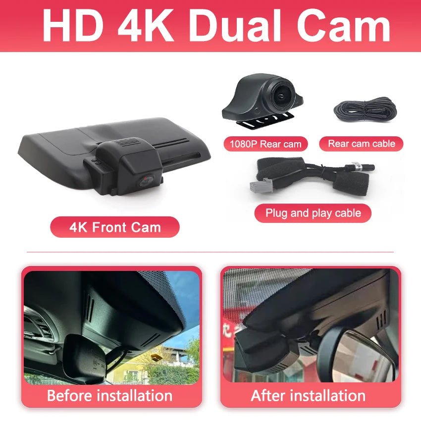 Dash Camera for Honda CR-V CRV CR V 5 5th Gen 2017 2018 2019 2020 2021 2022, Plug and Play 4K OEM Car Video Recorder WIFI APP
