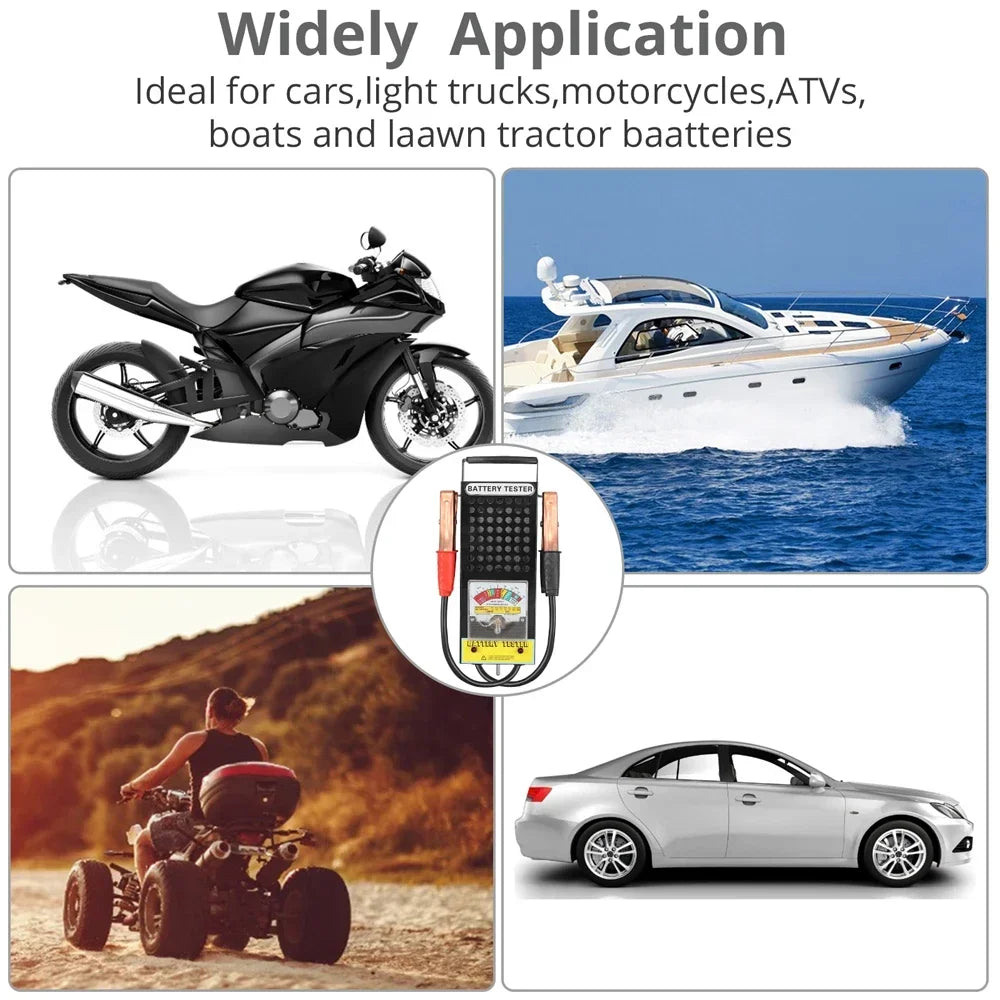 6V 12V 24V Car Battery Load Tester Voltmeter Tester Measuring Instrument Automotive Voltage Tester for Car,RV, Motorcycles Boats
