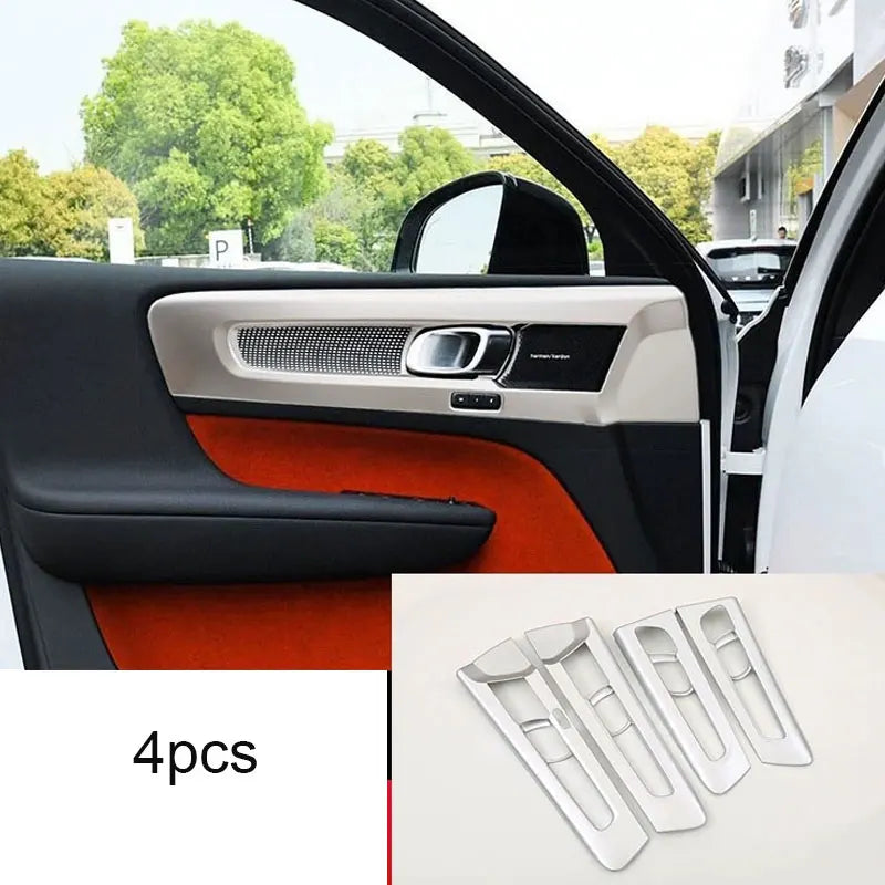 For Volvo XC40 C40 car interior decoration with ABS car accessories, carbon fiber texture, black gloss