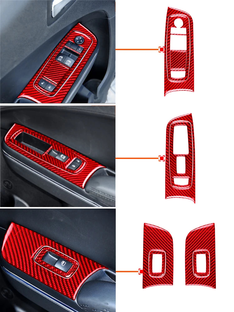 Car Interior Accessories For Dodge Charger 2011 2012 2013 2014 Carbon Fiber Decorative Stickers Dashboard Speedometer Cover Trim