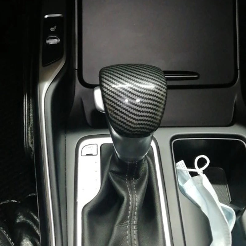 For Kia Mohave 2020 2022 Telluride 2019 Interior Accessories ABS Carbon Fiber Shift Knob Cover Car Gear Lever Head Trims 2023