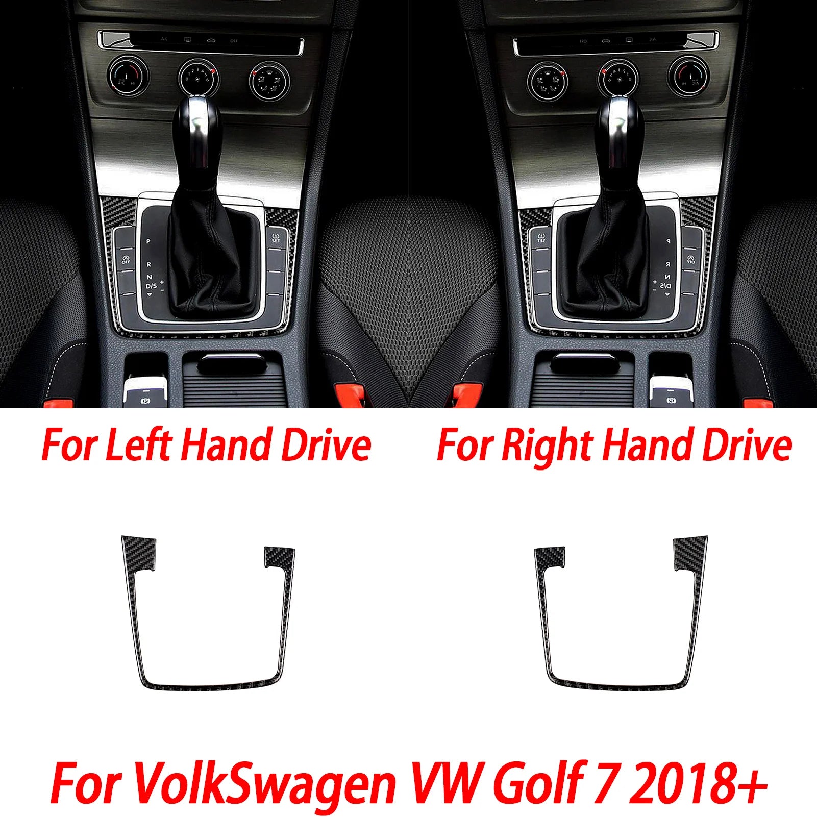 For VW Golf 7 GTI Mk7 2013-2017 Car Interior Accessories Cup Holder Frame Console AC CD Control Cover Gear Shift Panel Sticker