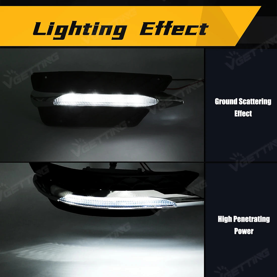 LED Car Light For Benz W204 C-Class C280 C300 Sport 2012 2013 2014 Daytime Running Light Front Bumper Fog Lamp Grill Lights 12V