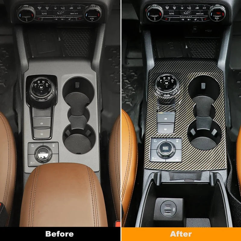 Center Console Gear Shift Panel Cover Trim For Ford Bronco Sport 2023 2024 Interior Accessories