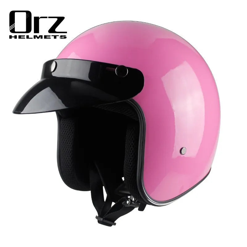 Motorcycle Helmet Motocicleta Cacapete Casco Casque  Retro open face helmet 3/4 moto casco DOT approved