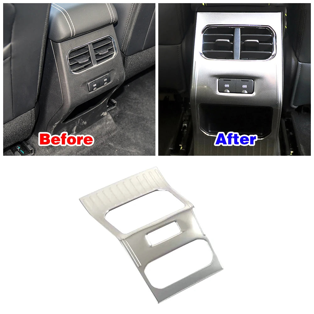 Interior Accessories For Haval Jolion 2021-2024 Center Console Armrest Box Rear Decorate Panel Cover Trim Color Modify Anti Kick