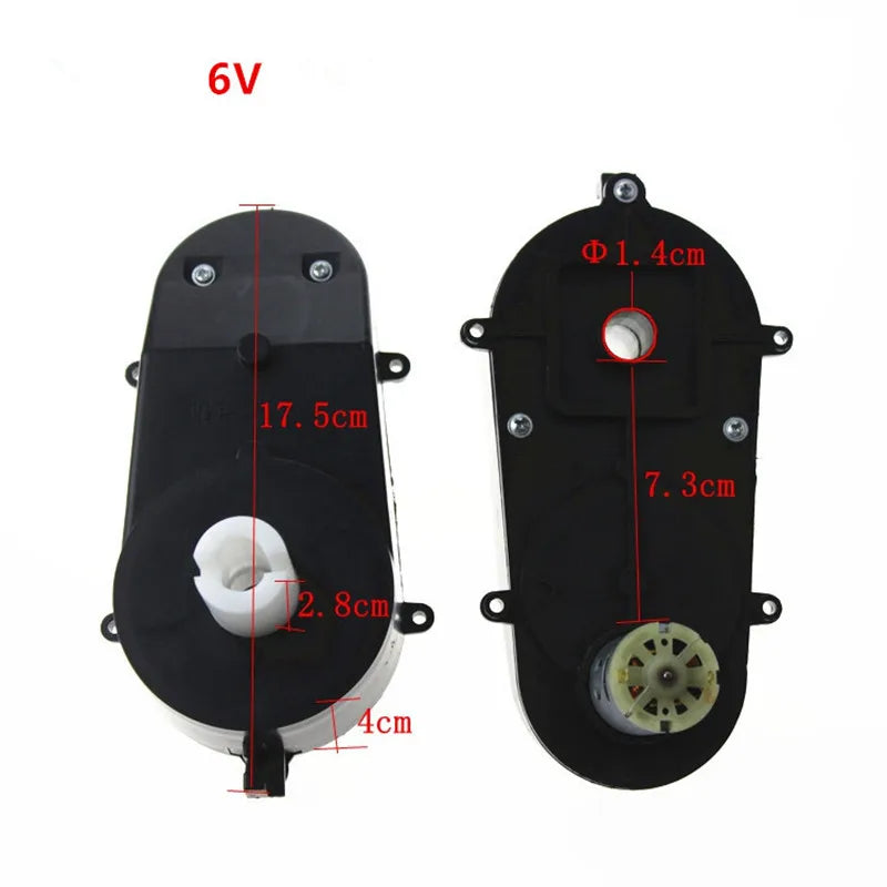 Children's electric vehicle 24V steering shaft motor, 12V/6V Ride on toys servos motor gearbox, Kid's Ride on car steering box