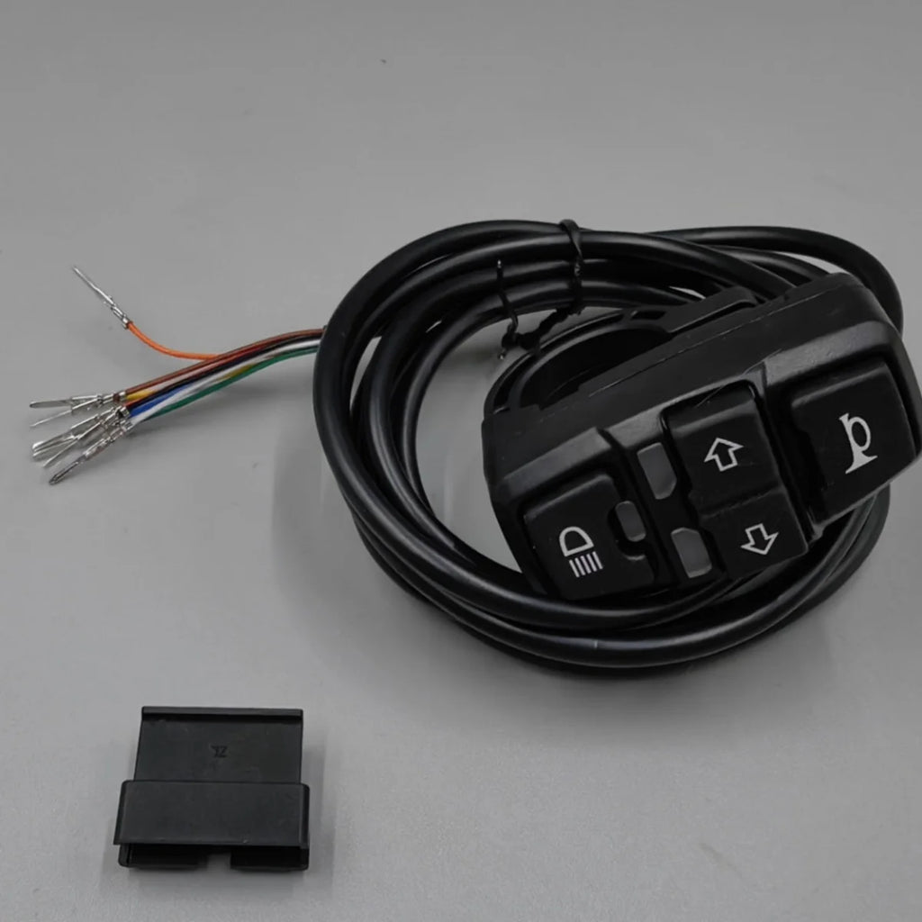 Electric Bike Scooter Switch Headlight Turn Signal Horn Switch 36V/48V ON/OFF Control Switch Waterproof for E-Bike motorcycle