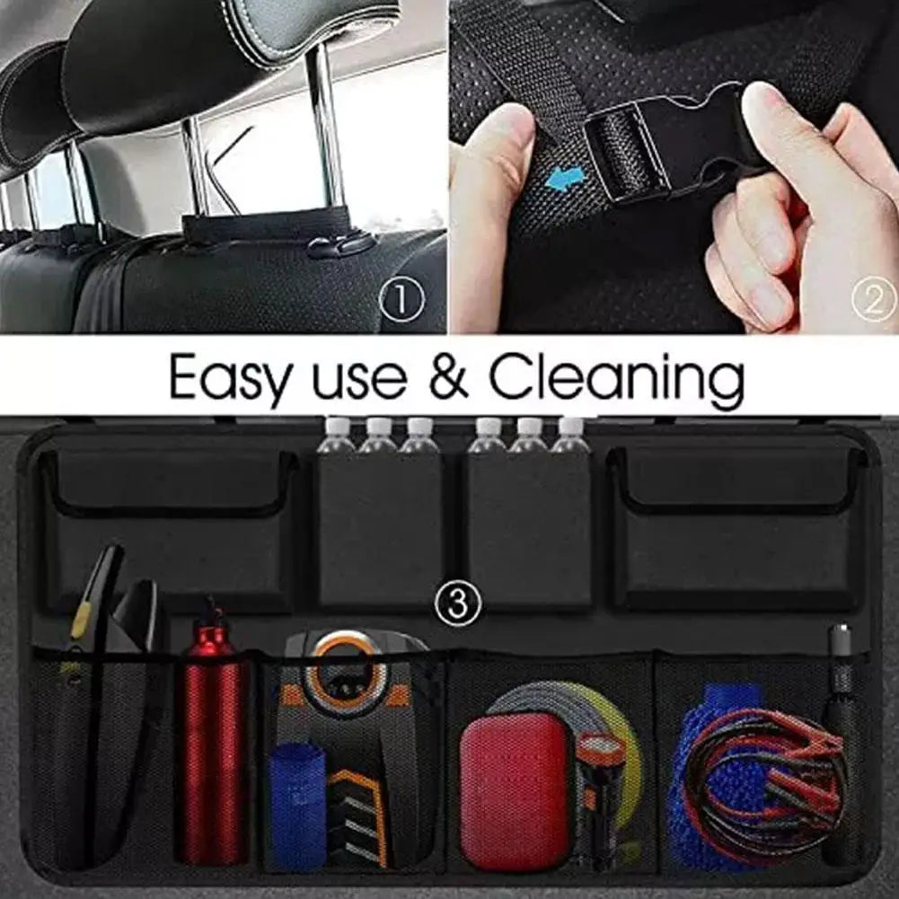 Car Trunk Car Organisers Backseat Hanging Car Organisers With 8 Large Storage Bag Trunk Organizer For SUV Truck Space Savin K0Z0