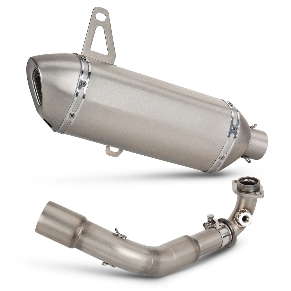 For vespa GTS300 GTS 300 Motorcycle Exhaust Titanium Color Full Set Escape System Slip On Front Link Pipe Muffler Scooter