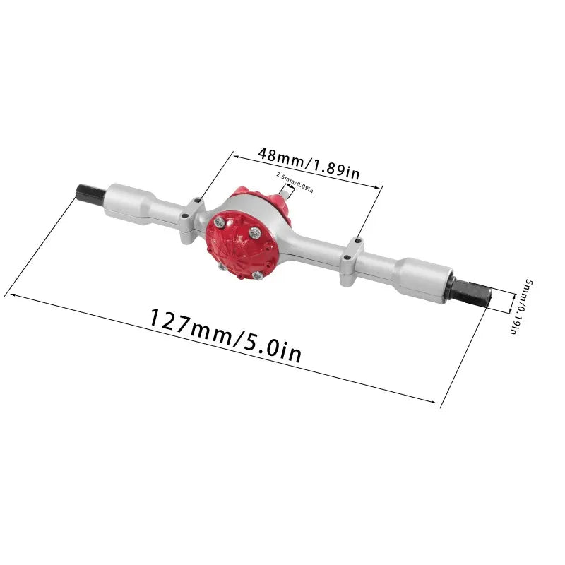 B78B-Metal Rear Axle Bridge With Drive Shaft Kit For LDRC LD1297 LD1279 RC Car Upgrade Parts Accessories