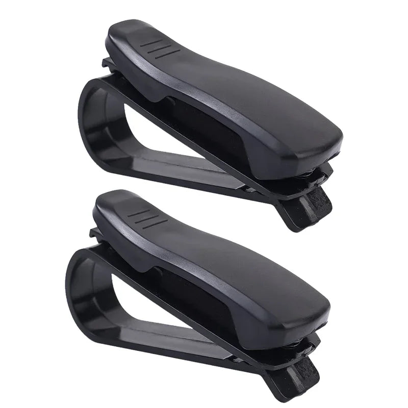 Car Visor Clip Glasses Holder Sunglass Eyeglass Mount Black Auto Vehicle Interior Accessory Portable Stand Hanger Fastener Case