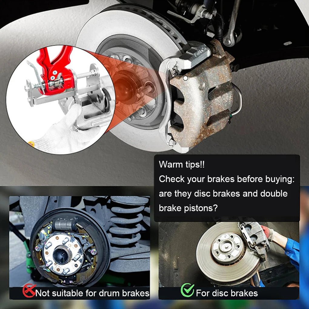 Heavy Duty Brake Caliper Piston Compressor Push Brake Cylinder Adjuster Brake Pad Spreader Disc Separator For Most Vehicles