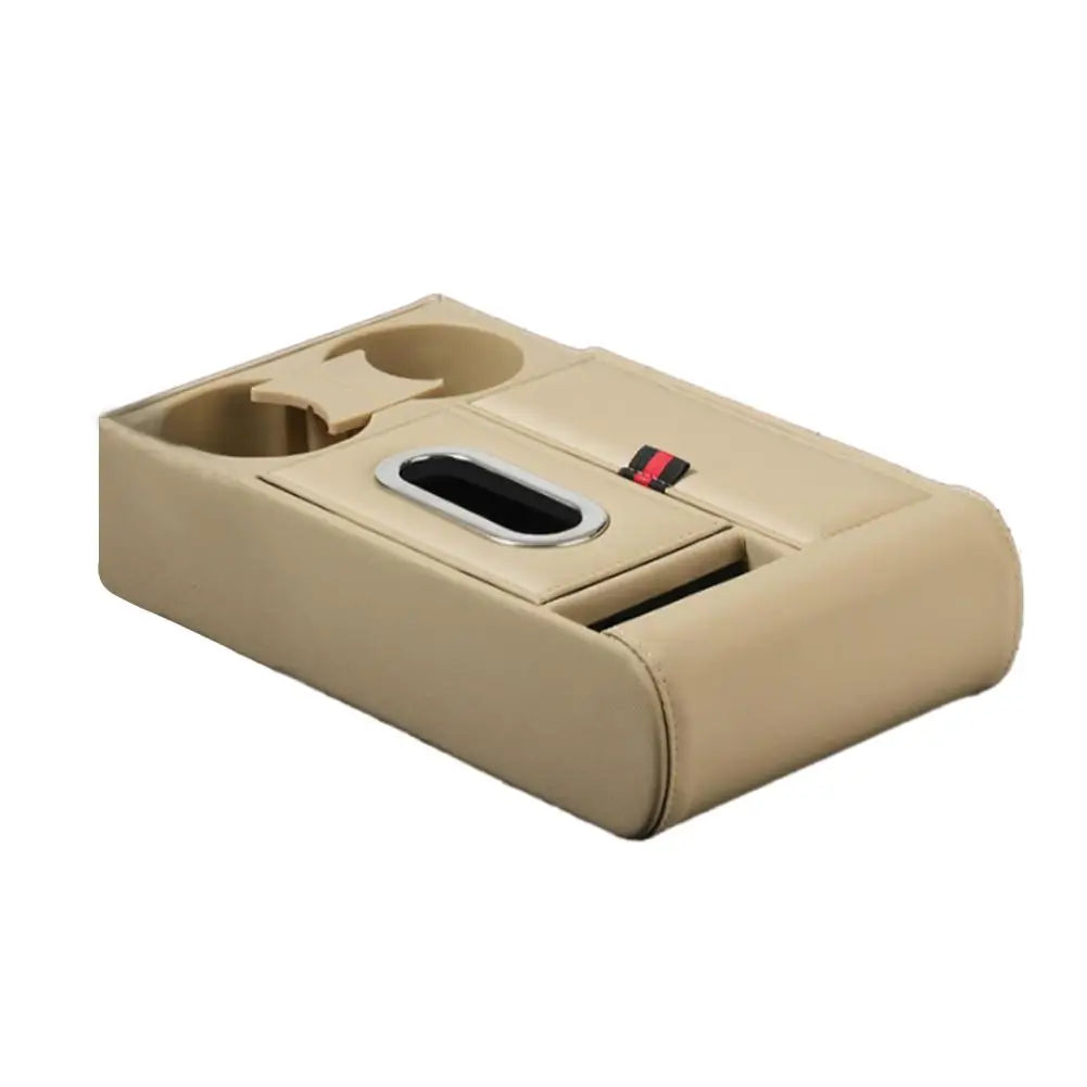 Car Armrest Box Organizer Luxury Storage Tray with Cup Holder Tissue Box Multifunction Center Console Accessories Auto Interior