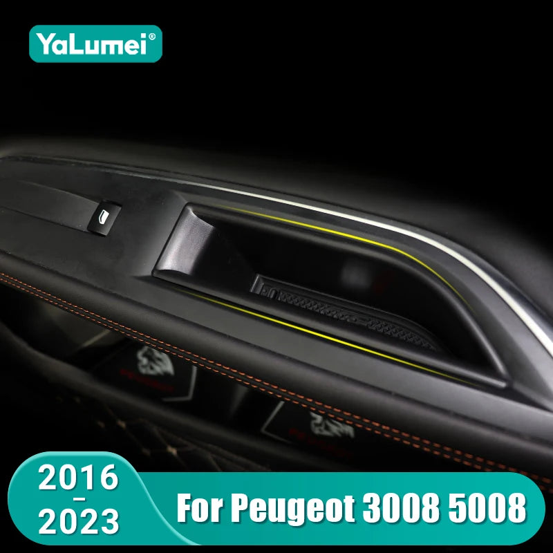 For Peugeot 3008 5008 GT 2016 2017 2018 2019 2020 2021 2022 2023 Car Organizer Door Armrest Storage Box Tray Accessories