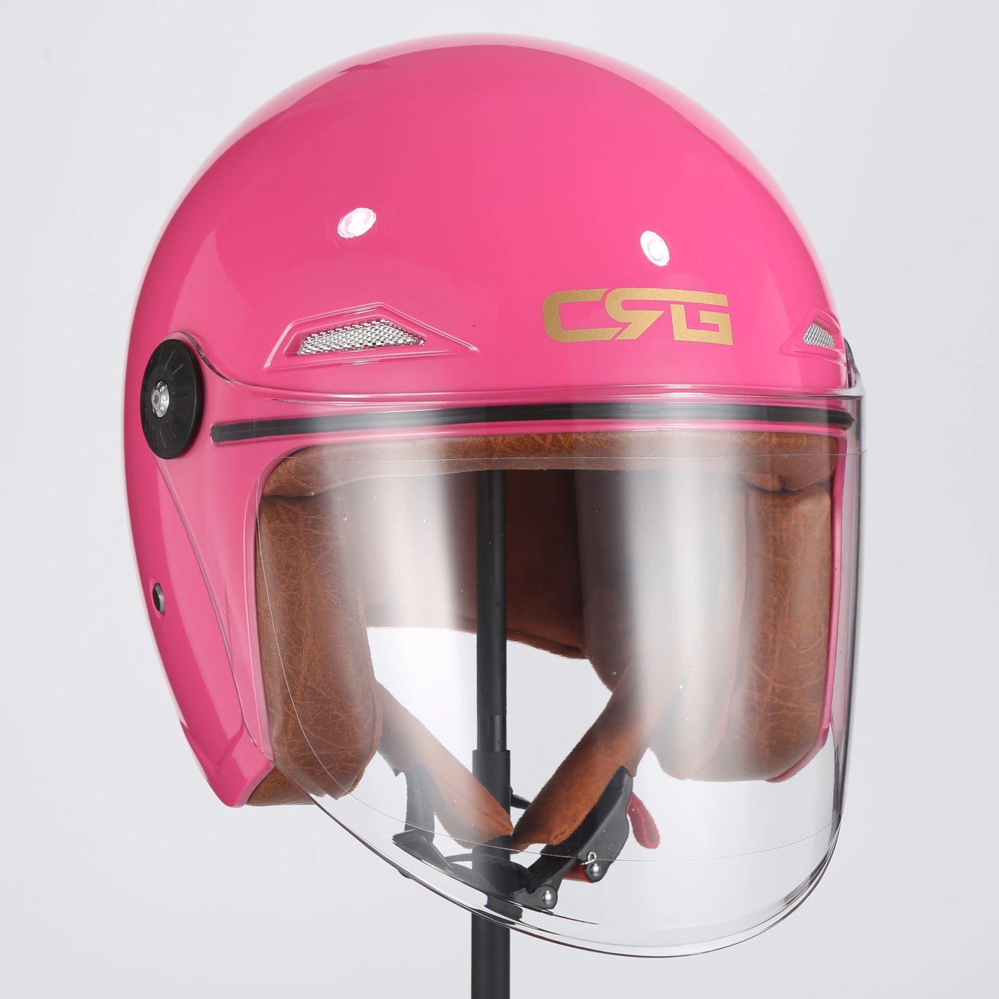 Motorcycle Half Helmet Scooter Vintage Fiberglass Casco Moto Open Face Retro Capacete Casque 3C DOT Certified