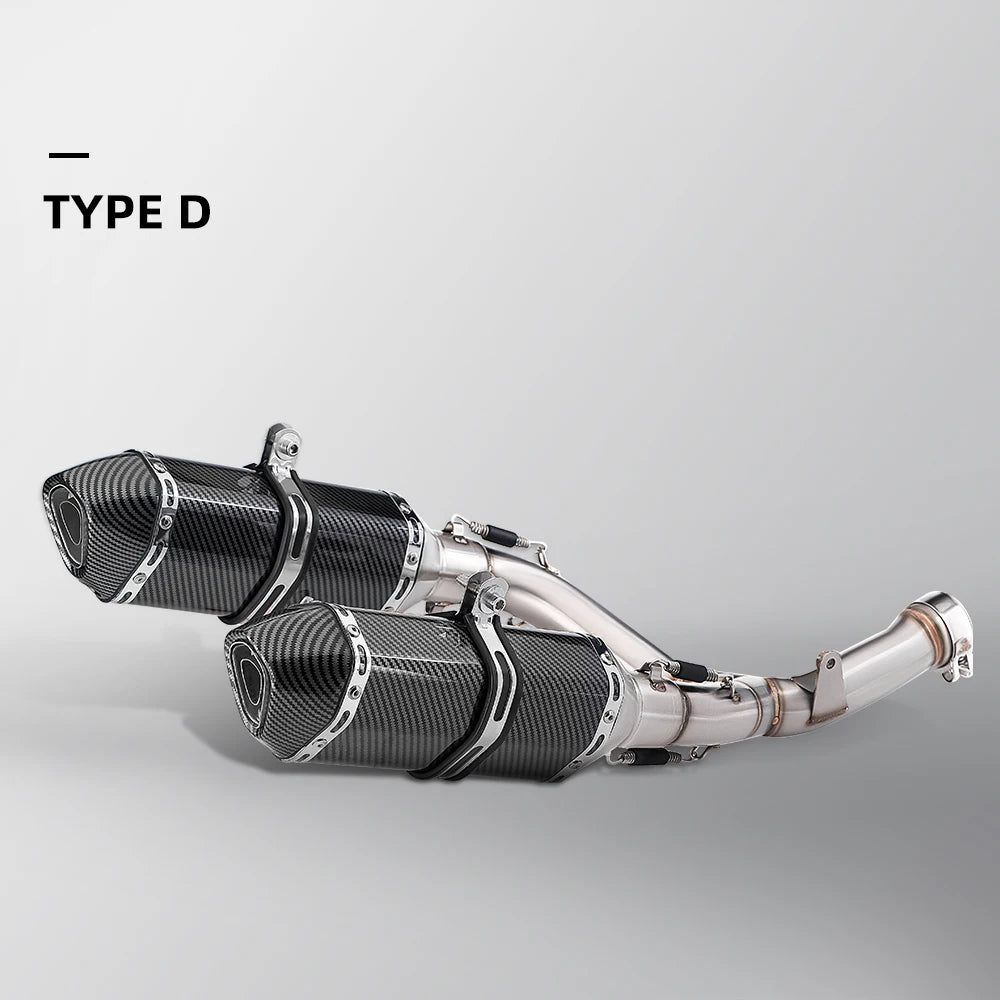 Tubo de escape para motocicleta, silenciador de doble orificio de acero inoxidable para CRF 450R CRF 450RX 2015-2020