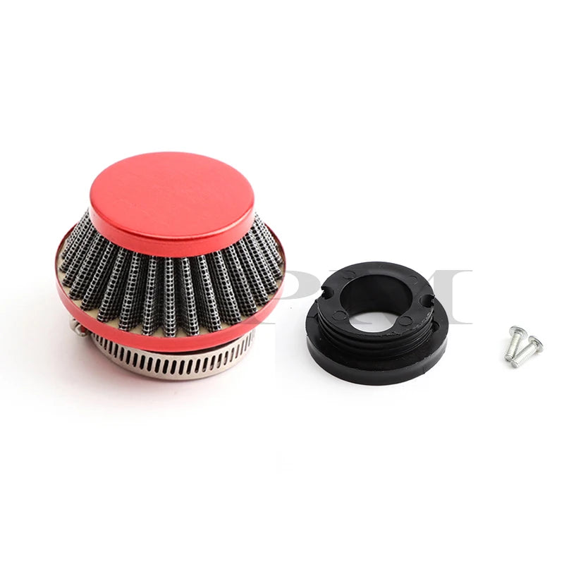Motorcycle 42mm Air Filter with Connector For Pocket Bike Mini moto Quad ATV Dirt Bike 47cc 49cc 2 stroke engine carburetor
