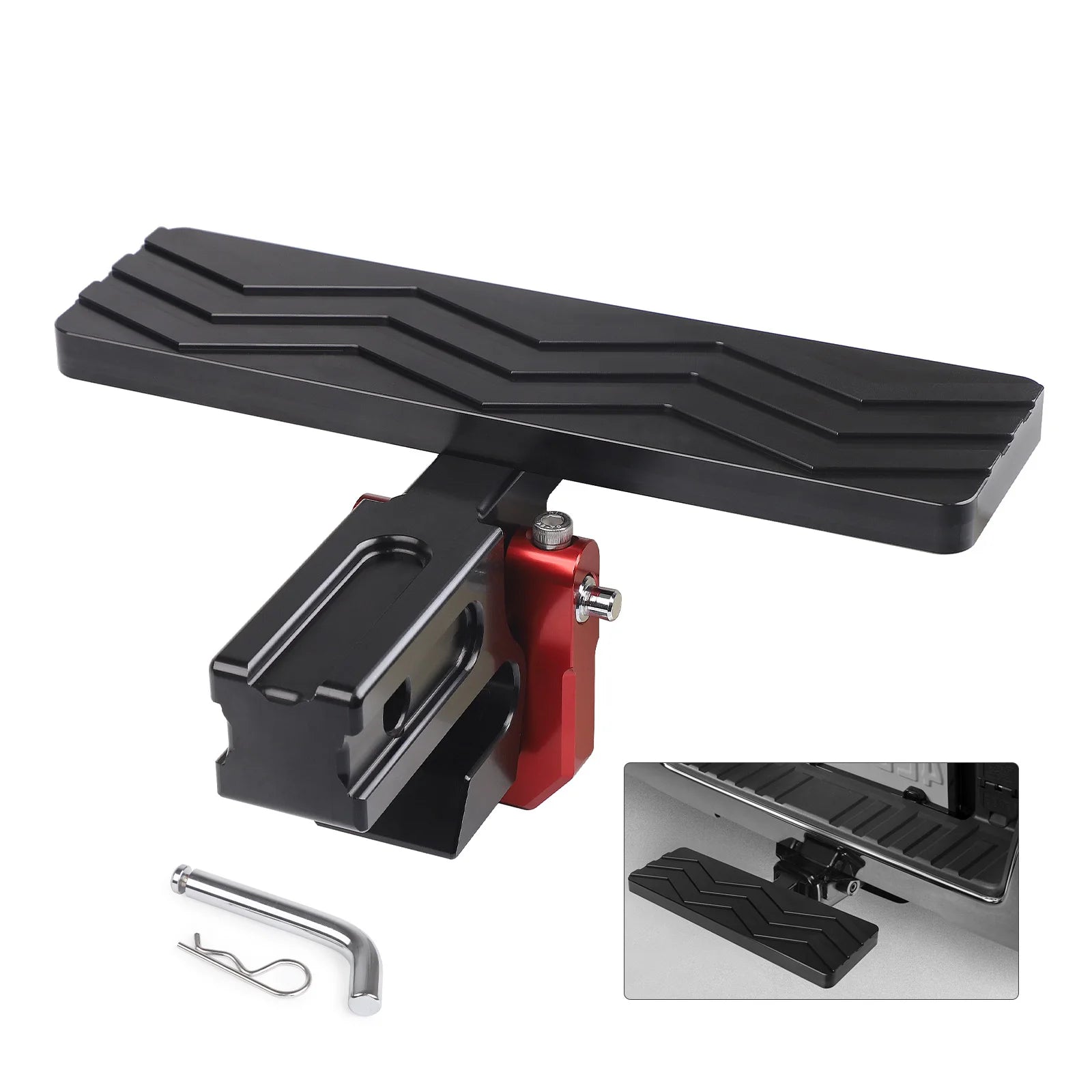For Trucks Off-Road Vehicle Towing 2" hitch receivers Recovery Aluminum Bumper Step Hitch Slider With 3/4" D-Ring Shackle Combo